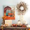 Fall Wreath for Front Door 24 Inch Fall Door Wreaths, Large Autumn Wreath(Withered Yellow)24"D x 24"W x 4"H